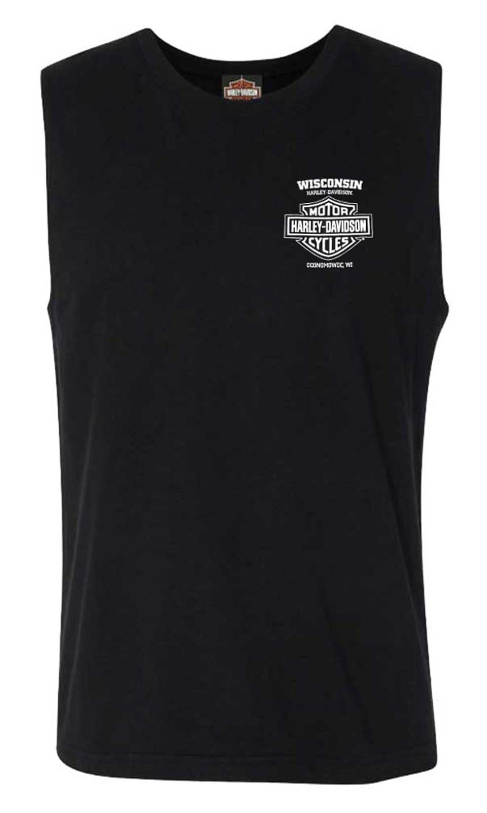 Photo 1 of Harley-Davidson Men's Lightning Crest Sleeveless Cotton Muscle Shirt Black (5XL)