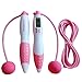 Signstek Digital Outdoor and Indoor Corded Cordless Skipping Rope Jumping Rope - Calorie and Jump Counter Slimming Lose Weight *Pink*