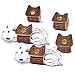 CAILLU Cord Organizer,Cord Keeper Earbud case,Headphone Earbud Holder,Headset Wrap Winder,Cord Manager,Phone Earphone case Holder USB Cable Ties,Tiny Leather Gadget Cable Earbud case Clips 5 Pack