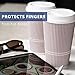 Glowcoast Disposable Coffee Cups With Lids - 16 oz To Go Coffee Cup (80 Pack). Large Travel Cups Hold Shape With Hot, Cold Drinks, No Leaks! Insulated Ripple Cups Protect Hands, No Sleeves! (Sand)