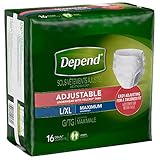 Depend Adjustable Underwear, Maximum Absorbency, Depend Rfst Undwr Lg-Xlg, (1 CASE, 64 EACH)