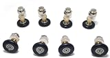 Linwnil 8 Pcs Shower Door Rollers 27mm Wheels for 4-8mm Glass Bathroom Parts view 1