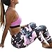 Women Camouflage Sports Yoga Workout Gym Fitness Exercise Athletic Legging Pants (L, Pink)