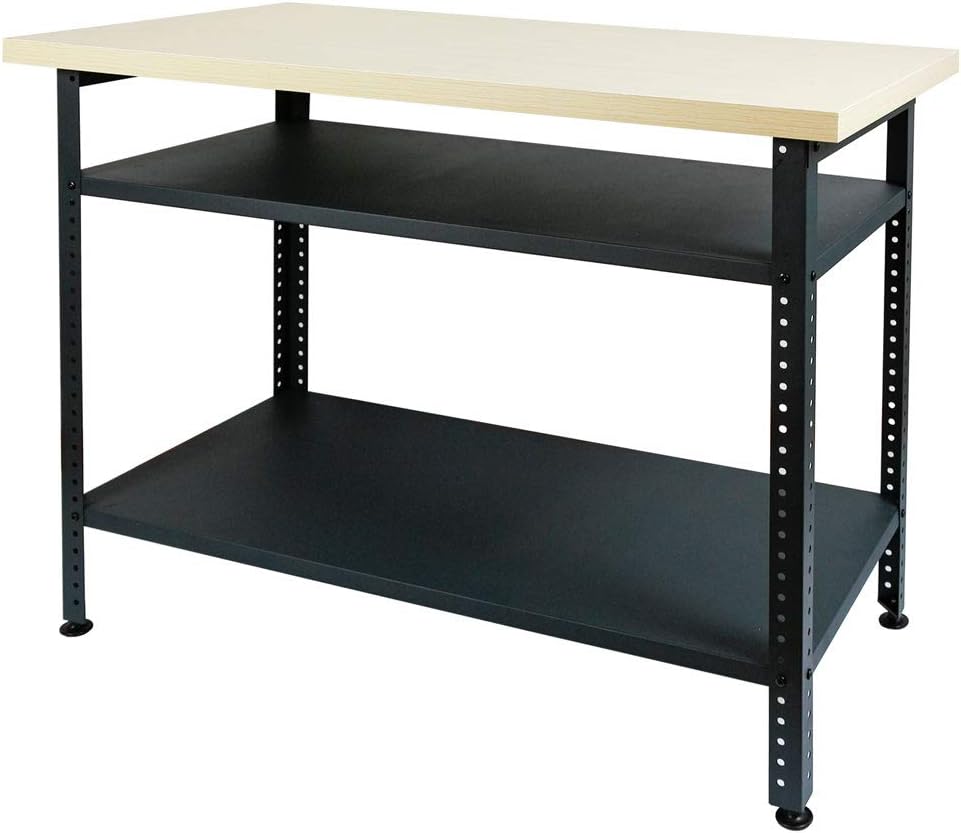 Work Bench Workbench Worktable Table Workshop Steel Diff. Heights, Height:85 cm