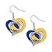 NBA Golden State Warriors Swirl Heart Earrings