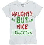 Naughty But Nice Christmas Gifts Funny Shirts Gift Ideas Cool Ladies T-Shirt
