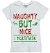 Womens Graphic T Shirts Naughty But Nice Christmas Funny Shirts Cool