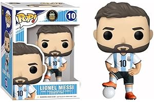 POP! FOOTBALL Lionel Messi Inter Miami Pink Action Figure, Decorative Figure of Lionel Messi Number 10, Messi Juguete (Pink), Figura de acción Lionel Messi Soccer (Blue and White)
