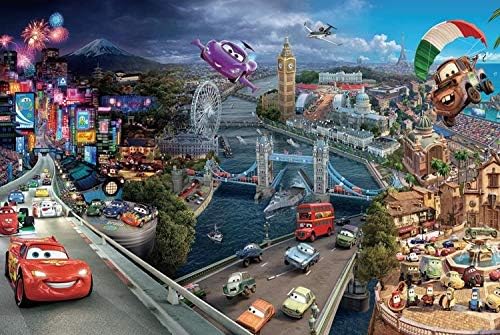 Cars Puzzles, Wooden Puzzles 1000 Pieces,Animated Movie, Adult Creative Gift Decompression Jigsaw Puzzles Cartoon Educational Toys for Children of Students