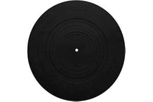 12 Inch Turntable Platter Mat Rubber Silicone Turntable Slipmat Pad for All for LP Record Players Black Record