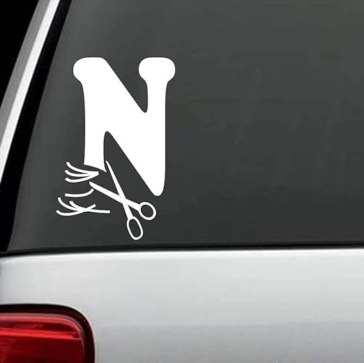 Amazon Com Best Design Amazing Letter N Scissors Hair Stylist