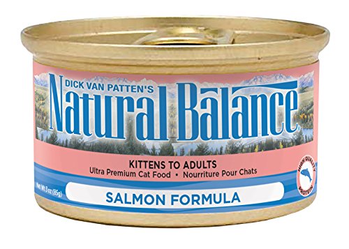 Natural Balance Salmon Formula Wet Cat Food, 3-Ounce Can (Pack of 24)
