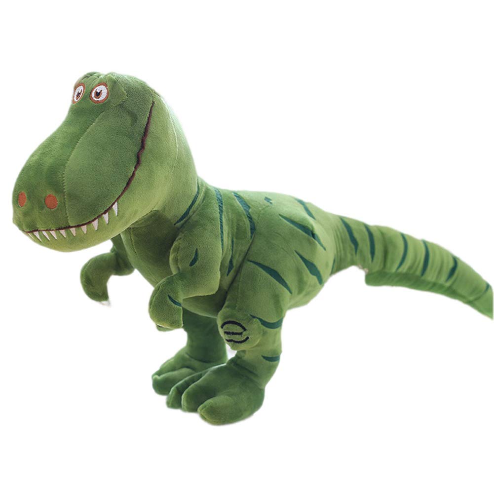 ikasus Dinosaur Plush Toy, Unisex Cartoon Tyrannosaurus Cute Soft Cuddly Toy Plush Doll Toy Decorative Cushion Stuffed Toy Doll for Baby Children Birthday Gifts 40 cm Green