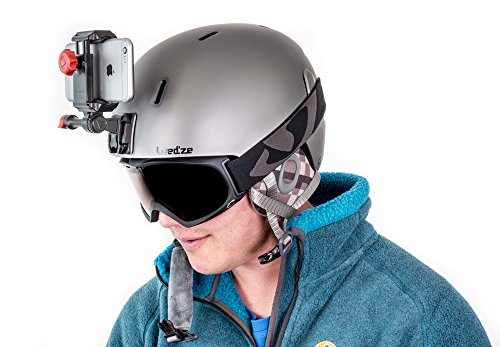 Universal Ski Video Mount Camera For Helmets Works for All Devices iPhone, Samsung Galaxy, Digital Cameras