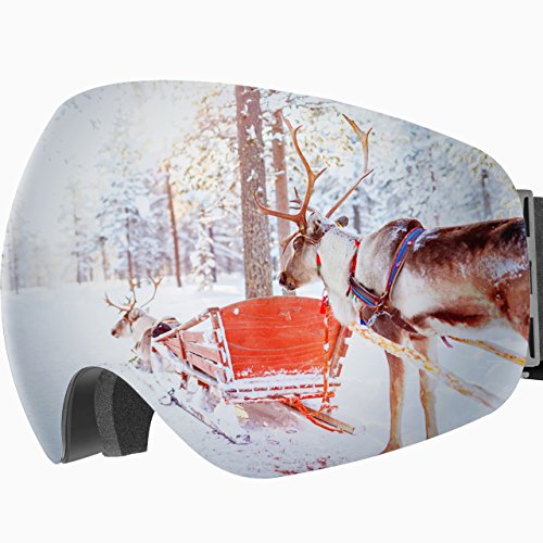 Omorc ski goggles anti-fog &100% uv400 protection o…