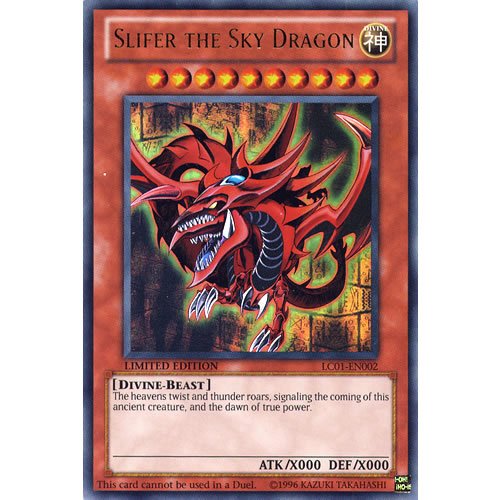 YuGiOh : LC01-EN002 limited Ed Slifer The Sky Dragon Ultra Rare God Card