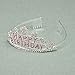 SWEETV Happy Birthday Tiara Crown for Girls & Women, Rhinestone Bday Crown with Comb, Crystal Birthday Party Hat Gift Princess Headpieces, Pink