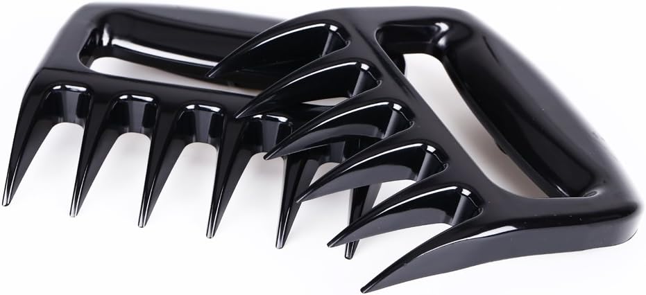 Tedu Bear Claw,Pulled Pork Shredder Claws,Bbq Bear Paws Meat Handler Forks,Barbecue Tools for Grill Smoker or Slow Cooker(Set of 2) Black