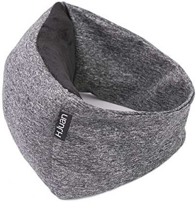 Voyage Pillow Airplane pillow- 2 in 1 Travel Pillow and Eye Mask - Compact Nap Pillow for Bus Car Office Train - Customized Sleep Positions for Neck Rest and Head Support (Midnight Black) HJuan