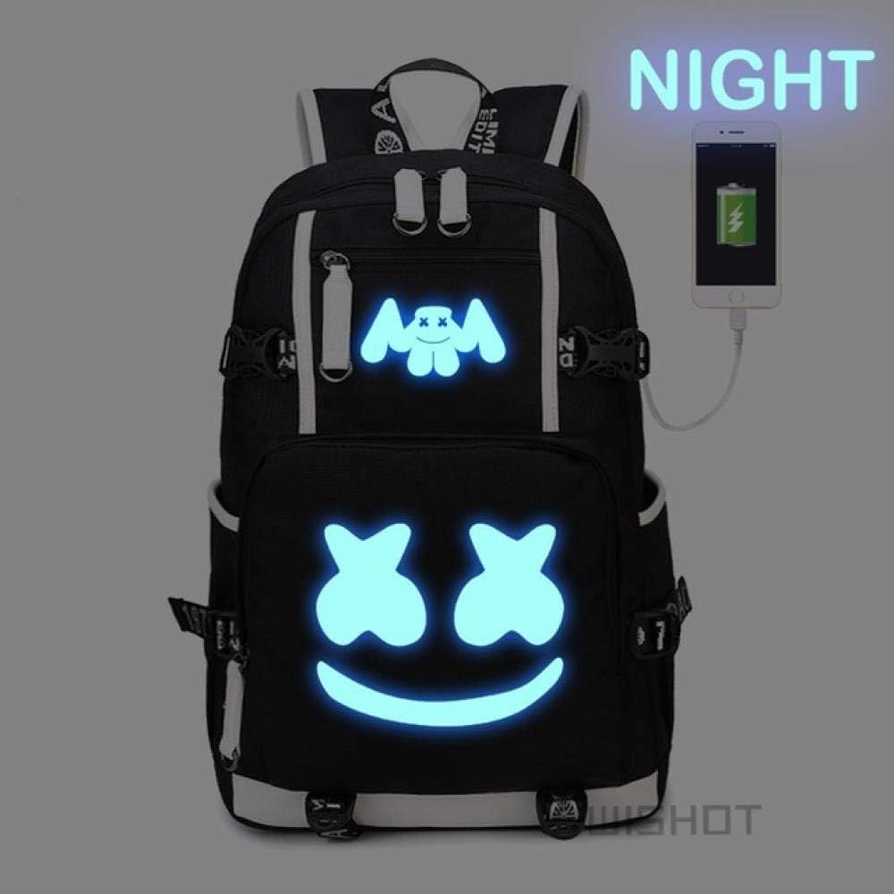Baida DJ Shoulder Bag_Marshmello Schoolbag, Noctilucent