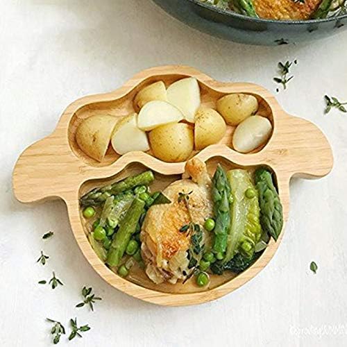 Assiettes Et Bols Bebe Puericulture Plat Dalimentation A Ventouse Pure Vie Assiettes A Ventouse Assiette De Diner Pour Bebe Bear En Bambou Naturel Et Silicone De Qualite Alimentaire