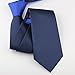 Coachella Ties Plain Two Color Contrast Knot Tie Microfiber Formal Necktie (R.blue/navy Blue)