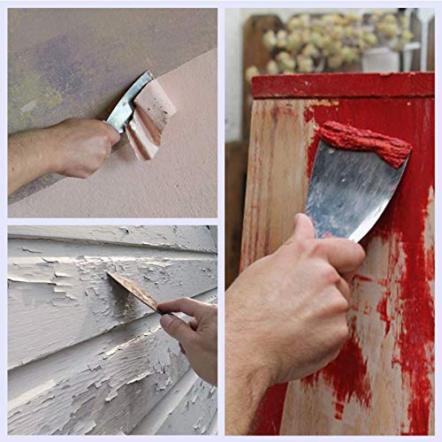 1-1/2" Putty Knife - Spackle Knife Ergonomic Comfort Handle,Scraper tools,Caulk Removal Tool, Painters Tool, Paint Can Opener, Paint Remover for Wood, Wallpaper Scraper, Painting Tool