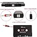 BESDATA Universal Car Cassette Player Adapter with 3.5mm Male Jack and 2.5mm Plug Adapter for iPod, iPad, iPhone, MP3, Mobil Device, Black