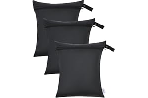 babygoal Wet Dry Bags 3 Pack, Waterproof Travel Bags for Baby Diapers, Beach, Pool, Gym, Swimsuits, Food Storage and Wet Clothes 3LNJ01-B