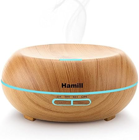 Hamill 200ml Aromatherapy Essential Oil Diffuser, Wood Grain