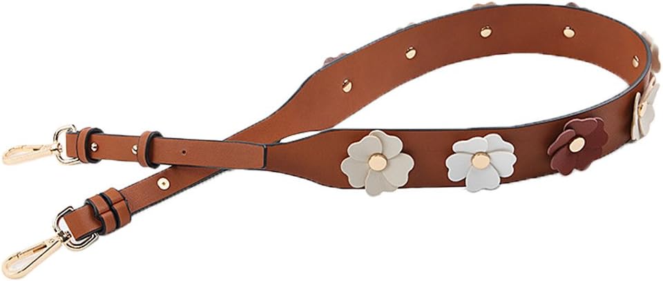 Wide Flower Purse Straps Replacement Vintage Guitar Handbags Strap for Shoulder Bags