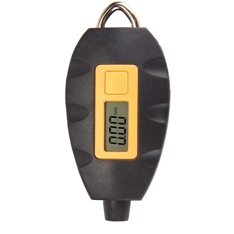 Festnight Tire Gauge Key Ring Universal Portable LCD Digital Electric Multifunctional Vehicle Tyre Pressure Tester Tire Gauge