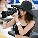 NYKKOLA Black Women's Ridge Wide Floppy Brim Summer Beach Sun Hat Straw Cap Party Garden Travel for Set of 1pcs