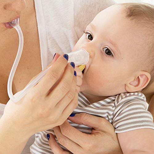 Deyace Baby Nasal Aspirator, Nose Cleaner and Booger Snot Sucker, Anti-Backflow Design, Food Grade Silicone Material, Helps Breathing, Sleeping, Silicone Tubes For Easy Use and clean