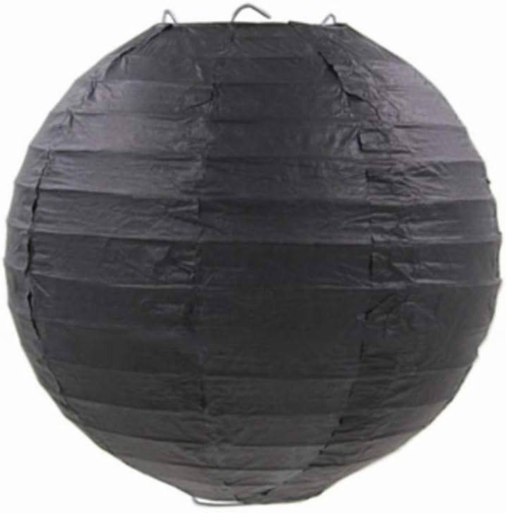 20 40Cm Gold Silver China Paper Lantern Festival Supplies Birthday Wedding Party Decor Gift Craft DIY Lampion Lantern,Black,12Inch(30Cm)