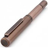 Scriveiner EDC Luxury Rollerball Pen, Stunning Heavy Pocket Pen, Hand Brushed Copper Finish, Cool Writing Pen, Best Pen Gift for Men, Women, German Schmidt Refill, Nice Fancy Office Designer Pen Set