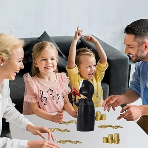 Toy Banks,No Face Coin Bank，No Face Piggy Bank,Auto Eat Coin Music Piggy Bank, Adults Boys Kids Easter Christmas Birthday Gift