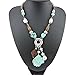 Bocar Personalized Layered Strands Turquoise Statement Chunky Necklace for Women Gifts