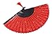 Amajiji Chinese/Japanese Vintage Retro Style Bamboo Wood Silk Folding Hand Fan for women HBSY (23cm) (003)
