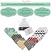 10-Pack Baby Bandana Bibs | 100% Cotton Front & Back | Ultra Soft & Super Absorbent Hypoallergenic Unisex Bibs for Teething Boys & Girls | Baby Shower Gift Set