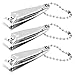 uxcell Stainless Steel Manicure Toenail Flat Nail Trimmer Clippers Silver Tone 3Pcs