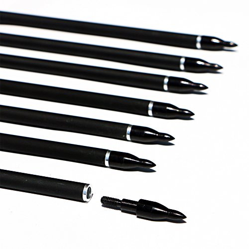 Pointdo 12pcs 30Inch Archery Carbon Arrow Hunting And Practice Targeting Arrow with Replaceable Tips and 3" Light Vanes For Recurve Bow& Compound Bow