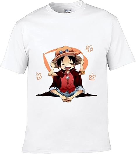 Amazon Co Jp ワンピース 子供用tシャツ3 9歳の男の子と女の子のtシャツキッズコットンカジュアル半袖快適なトップス White ワンピース15 かわいい漫画のアニメパターン M ファッション