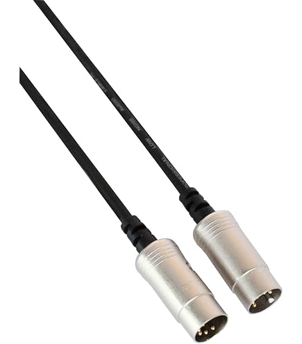 Cavo MIDI Hosa MID-515 Da 15 Piedi (4,6m) | Pro MIDI A 5 Pin DIN, Collegamento Nero Per Strumenti Musicali