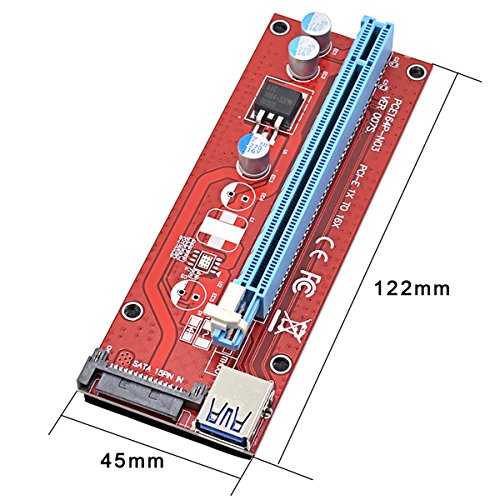 image for Fstop Labs CloverTale 6-Pack PCIE Riser Mining Card PCI-E 16x to 1x Po