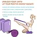 Yes4All Yoga Blocks and Strap Set – Yoga Foam Block 9x6x4 inch (Set of 2) and Yoga Strap with D-Ring – Yoga Blocks and Yoga Stretching Strap (Purple)