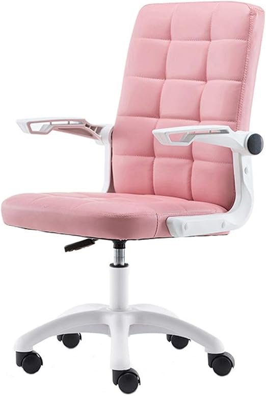 Swivel Chair With Arms Adjustable Office Computer Desk Chair Leather Executive Conference Task Chair Adjustable Height Pink Amazon Co Uk Kitchen Home