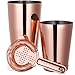 Copper Boston Shaker: 3-piece Set: 18oz & 28oz Weighted Professional Stainless Steel Cocktail Shaker & Cocktail Strainer by Homekeros