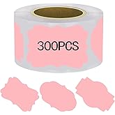 300 Pcs 2'' x 3'' Orange Peach Labels Stickers Self-Adhesive Customize Holiday Present Stickers Labels for Jars, Christmas Gift, Name Tags, Mason Jars Christmas Stickers