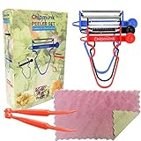 Magic Trio Peeler Set Use as Vegetable Peeler Potato Peeler Veggie Peeler Julienne Peeler Orange Peeler Garlic Peeler with 2 Orange Peeler + 1 Kitchen Towels (6 pcs)